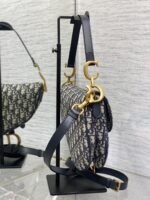 Dior Saddle Bag in blue Dior Oblique jacquard - Image 4
