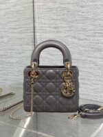 Christian Dior Mini Lady Dior bag in gray - Image 2