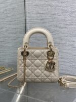 Dior Mini Lady Dior Bag in latte cannage - Image 2