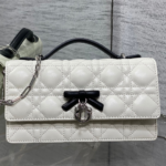 Dior My Dior Mini Bag in white and black lambskin
