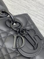 Dior Medium Lady Bag in Matte Black - Image 3