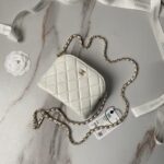 CHANEL Black Leather Makeup Bags - Image 6