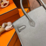 HN 30CM GREY SWIFT LEATHER GOLD HARDWARE - Image 4