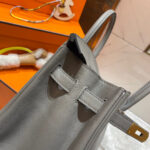 HN 30CM GREY SWIFT LEATHER GOLD HARDWARE - Image 7