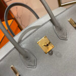 HN 30CM GREY SWIFT LEATHER GOLD HARDWARE - Image 9