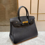 HN 30CM BLACK SWIFT LEATHER GOLD HARDWARE - Image 2