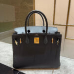 HN 30CM BLACK SWIFT LEATHER GOLD HARDWARE - Image 3