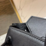 HN 30CM BLACK SWIFT LEATHER GOLD HARDWARE - Image 7
