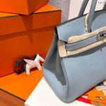 HN 30CM CLOUD BLUE TOGO LEATHER SILVER HARDWARE - Image 5