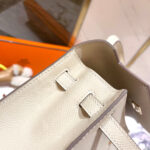 HN 25CM WHITE EPSOM LEATHER GOLD HARDWARE - Image 8