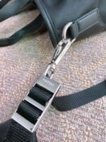TOTE BAG 38 IN BLACK RE-NYLON AND SAFFIANO LEATHER TRIM - Image 4