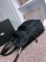 TOTE BAG 38 IN BLACK RE-NYLON AND SAFFIANO LEATHER TRIM - Image 5