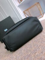 TOTE BAG 38 IN BLACK RE-NYLON AND SAFFIANO LEATHER TRIM - Image 3