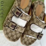 GUCCI monogram canvas slide sandals - Image 2