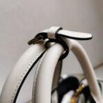 Prada White/Black Prada Buckle small leather handbag with belt - Image 6