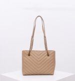 Saint Laurent Tribeca shoulder bag in burgundy leather - Image 2