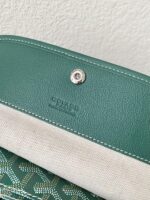 Goyard Green Goyardine Canvas & Chevroches Calfskin Saint Louis PM Tote - Image 4