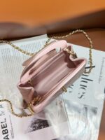 Chanel Lambskin Mini Kelly Chain Bag Light Pink - Image 4