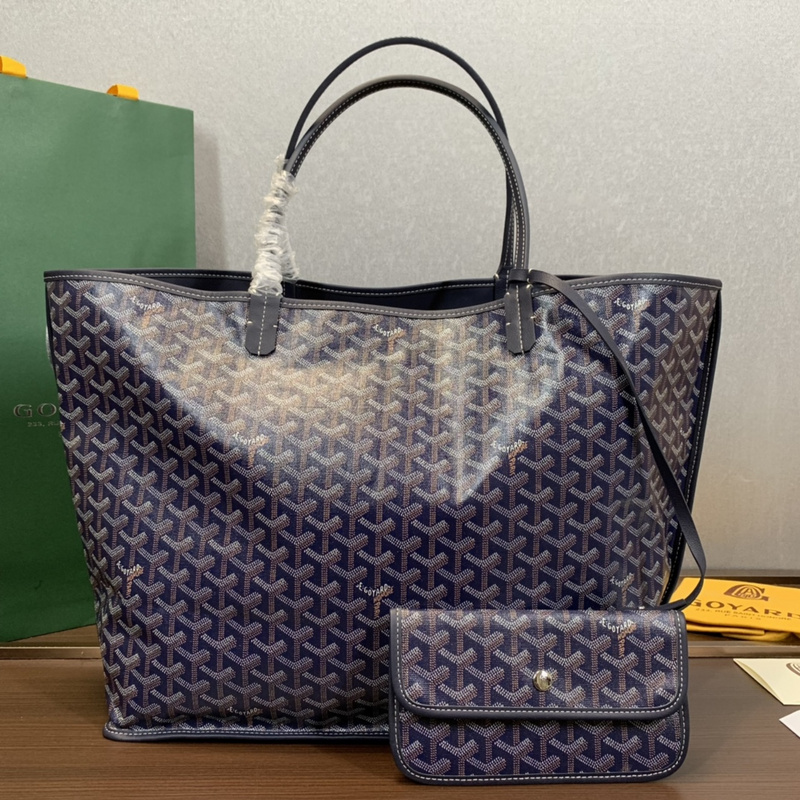 1fb74c39.jpg Goyard Navy Blue Anjou GM Tote bag - Image 1