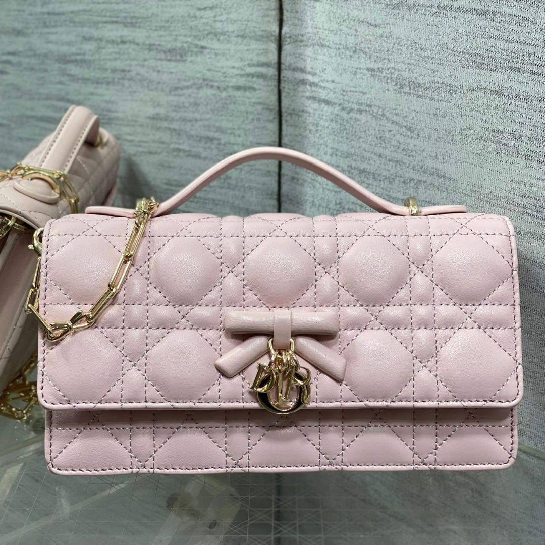 2-1-1.png Dior My Dior Bag in Pink Cannage lambskin - Image 1