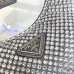 SPARKLING HOBO BAG 23 IN SILVER NYLON ATTACHED FULLY CRYSTALS - Image 6