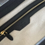 JACKIE 1961 SMALL HANDBAG IN BLACK YELLOW DENIM - Image 5