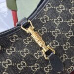 JACKIE 1961 SMALL HANDBAG IN BLACK YELLOW DENIM - Image 8
