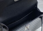 HN MINI KELLY IN BLACK CROCODILE SKIN SILVER HARDWARE - Image 4