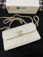 CHANEL KELLY 23P CLUTCH WITH CHAIN GOLD HARDWARE - Image 2