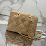 SQUARE BAG 28 IN BLACK RE-NYLON AND SAFFIANO LEATHER TRIM