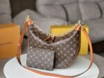 LV 25S LOOP HOBO 38 IN BROWN MONOGRAM COATED CANVAS GOLD HARDWARE - Image 3