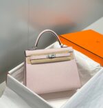 HN 25CM IN EPSOM MAUVE EPSOM SILVER HARDWARE