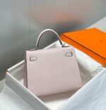 HN 25CM IN EPSOM MAUVE EPSOM SILVER HARDWARE - Image 6