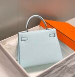 HN 28CM IN BLUE BRUME EPSOM PALLADIUM HARDWARE - Image 5