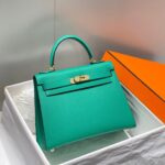 HN 28CM IN VERT VERTIGO EPSOM CALFSKIN GOLD HARDWARE - Image 2