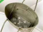 LV NEVERFULL MM KHAKI CREAM MONOGRAM EMPREINTE LEATHER - Image 9
