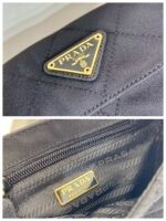 MINI QUILTED FLAP BAG 14 IN BLACK RE-NYLON FABRIC GOLD CHAIN - Image 2