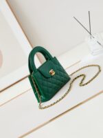 CHANEL KELLY MINI 19 BAG IN GREEN FOREST CALFSKIN - Image 4