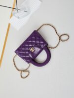 CHANEL KELLY MINI 19 BAG IN INDIGO PURPLE CALFSKIN - Image 4