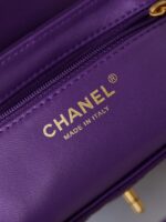 CHANEL KELLY MINI 19 BAG IN INDIGO PURPLE CALFSKIN - Image 7