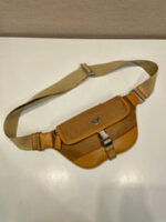 BELT BAG 18 IN SEPIA BROWN RE-NYLON AND CALFSKIN TRIM - Image 3