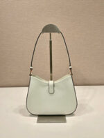 PRADA CLEO SHOULDER BAG 22 IN WHITE BRUSHED LAMBSKIN WITH CLASP CLOSURE - Image 3