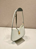 PRADA CLEO SHOULDER BAG 22 IN WHITE BRUSHED LAMBSKIN WITH CLASP CLOSURE - Image 2