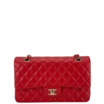 Chanel Classic Flap Red Lambskin Gold Hardware
