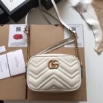 GUCCI Calfskin Matelasse Mini GG Marmont Chain Shoulder - Image 2