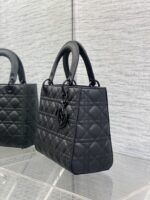 Dior Medium Lady Bag in Matte Black - Image 5