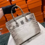HN 30 Himalaya Albino Genuine Crocodile Leather