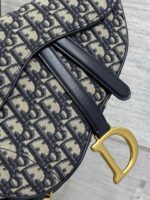 Dior Saddle Bag in blue Dior Oblique jacquard - Image 2