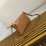 Prada Leather Shoulder Bag Brown - Image 2