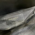 Saint Laurent YSL Women Vinyle Round Camera Bag in Chevron-Quilted Denim and Suede - Image 6